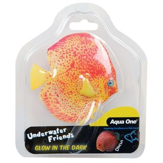 Aqua One Ornament-Discus Float Glow In Dark