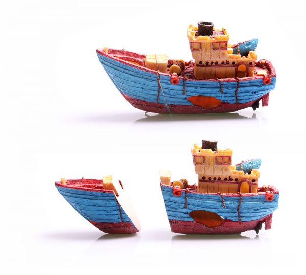 Aqua One Ornament-Magnetic Glass Ornament Tug Boat